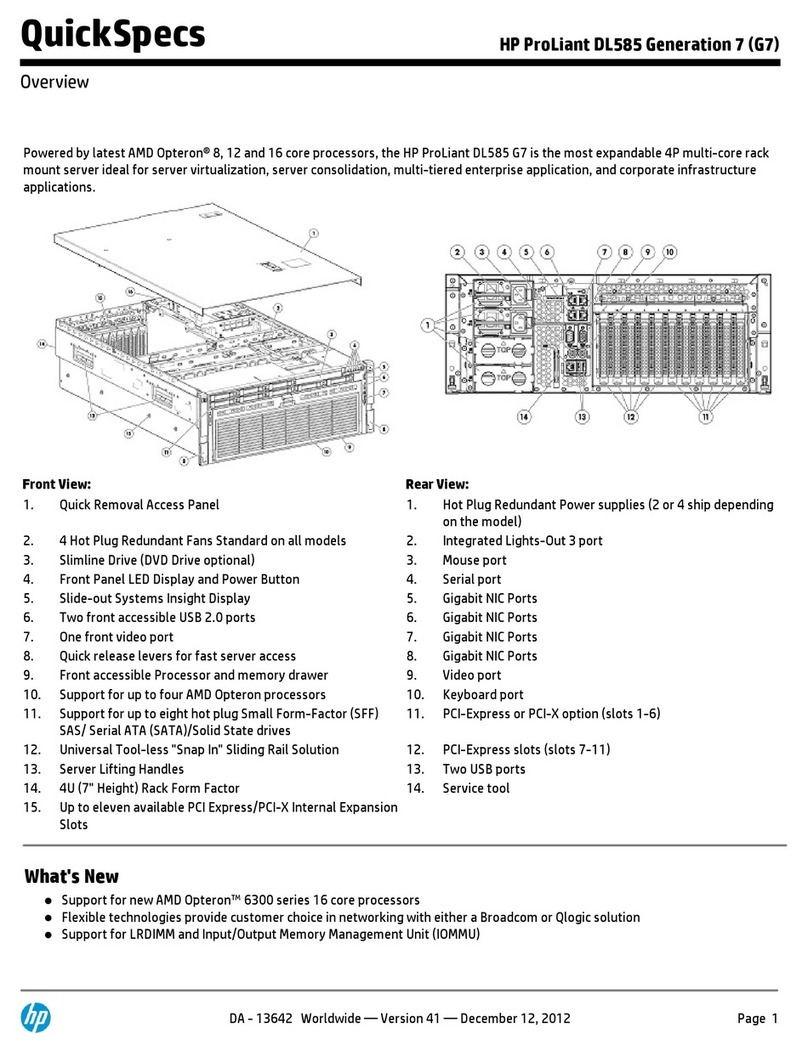 HP ProLiant DL585 User instructions