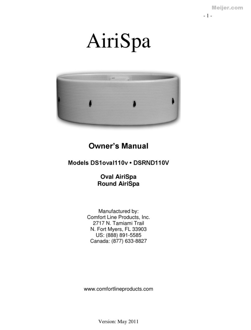 Comfort AiriSpa DS1oval110v User manual
