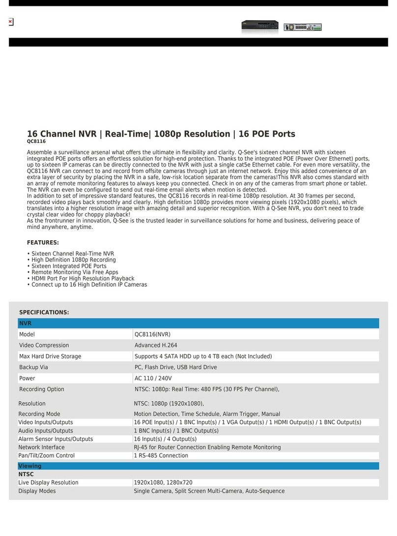 Q-See QC8116 Specifications