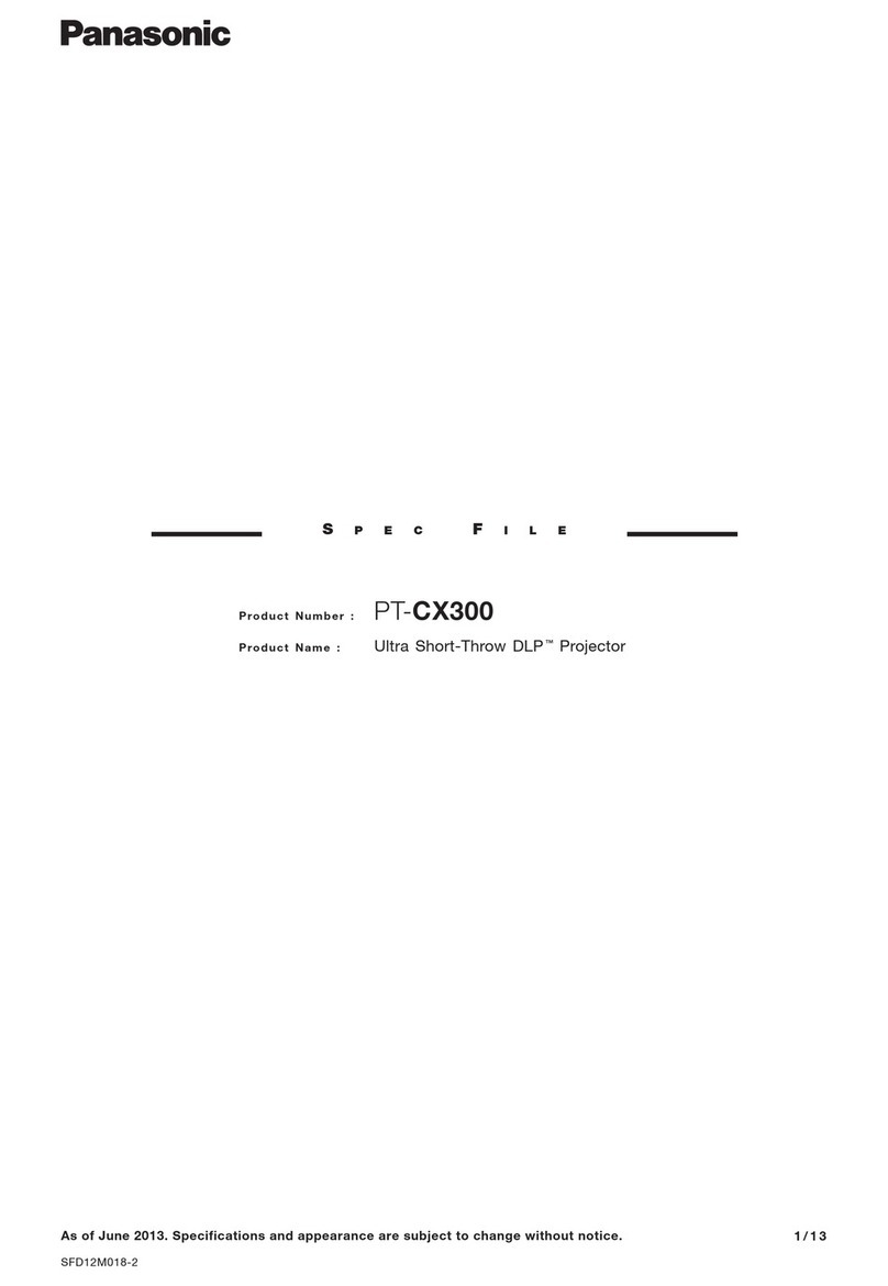 Panasonic PT-CX300 User manual