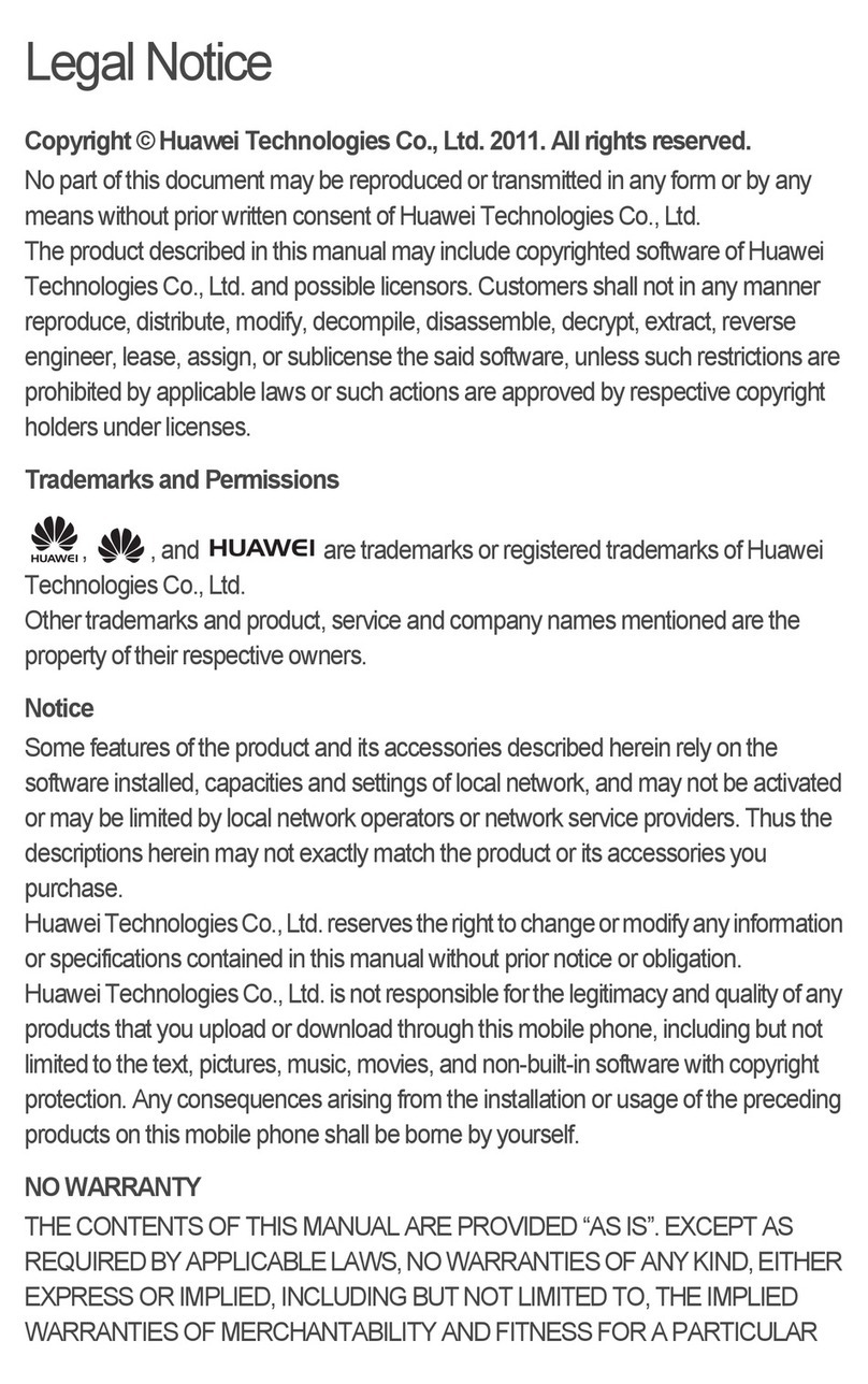 Huawei Mobile Phones User manual Huawei Mobile Phones User manual