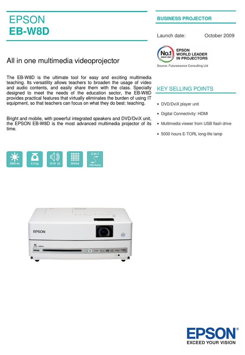 Epson EB-W8D Installation instructions