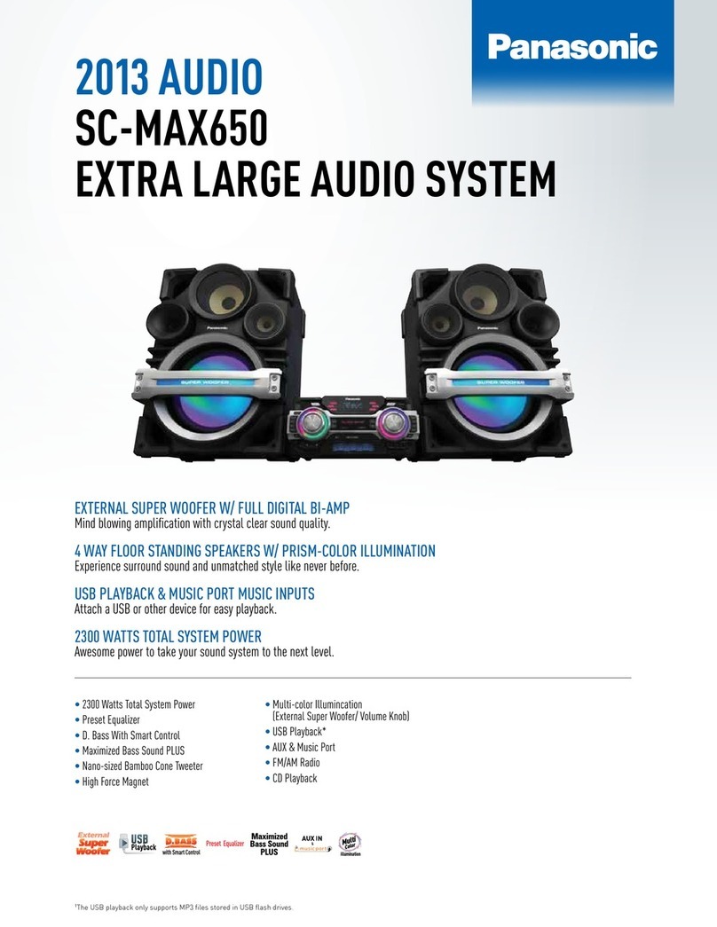 Panasonic SC-MAX650 User manual