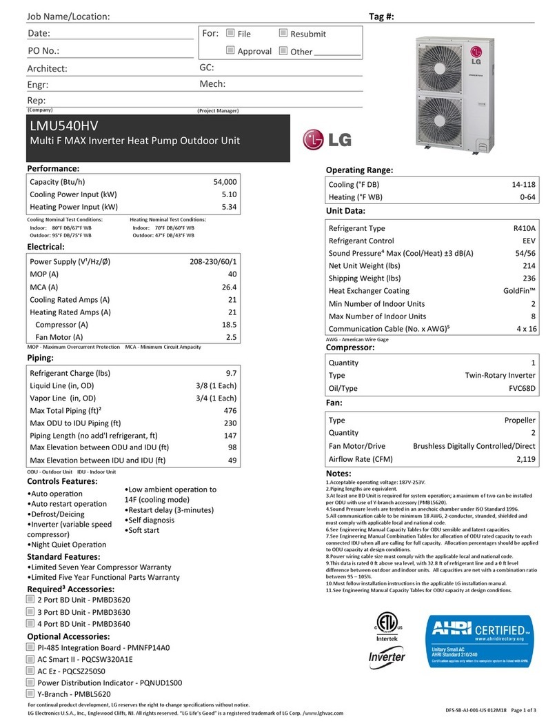 LG LMU540HV Installation and user guide LG LMU540HV Installation and user guide