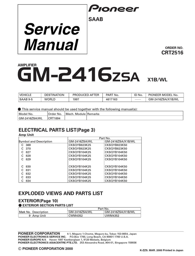 Pioneer GM-2416ZSAX1B Service manual