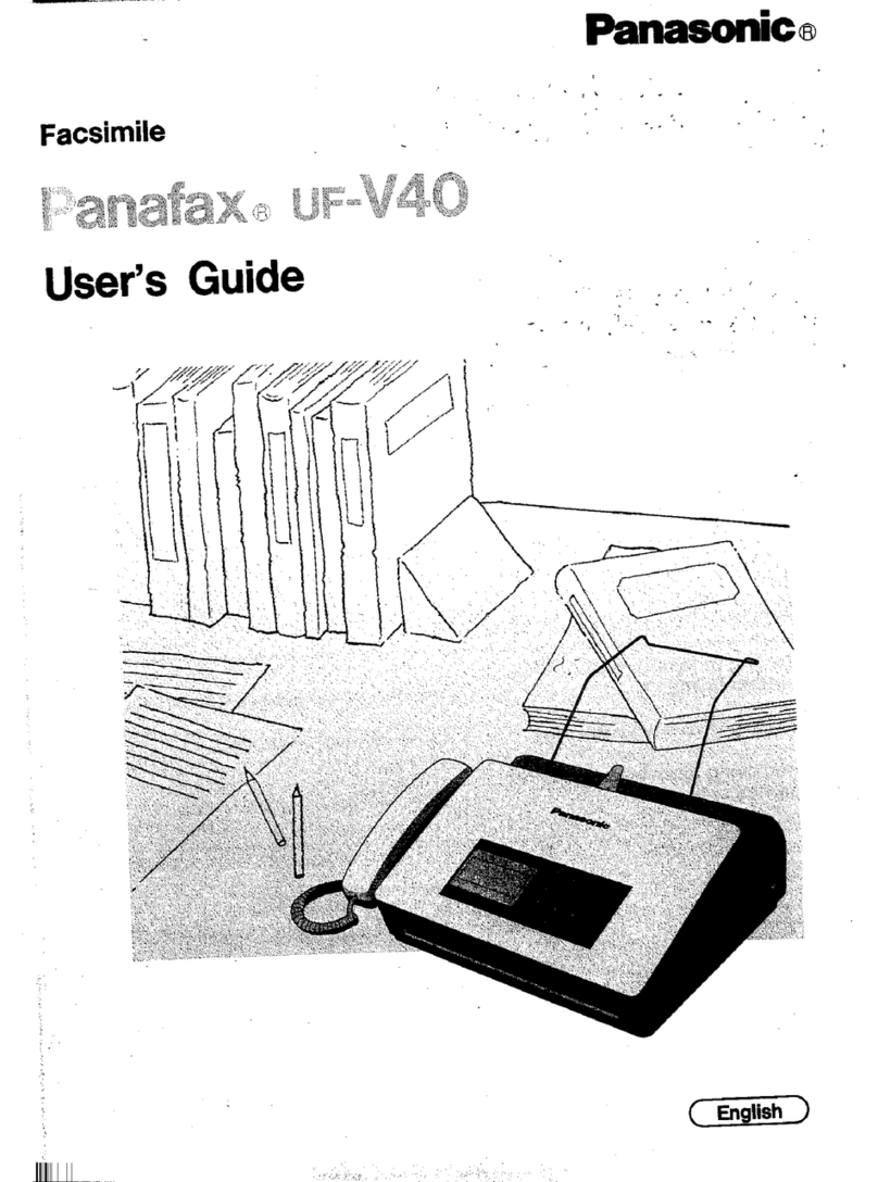 Panasonic Panafax UF-V40 User manual