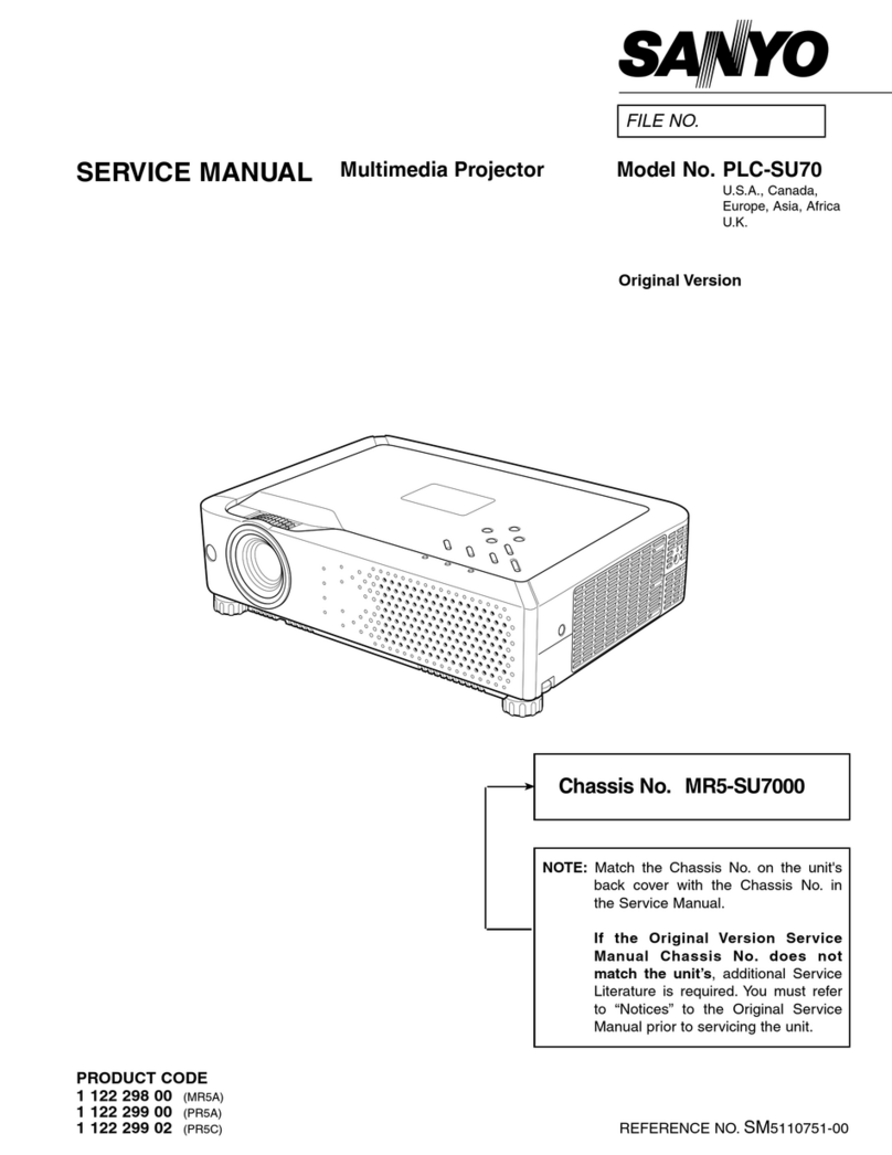 Sanyo PLC-SU70 User manual Sanyo PLC-SU70 User manual