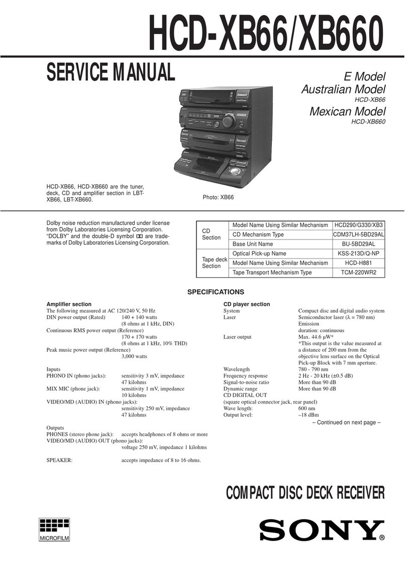 Sony HCD-XB66 User manual