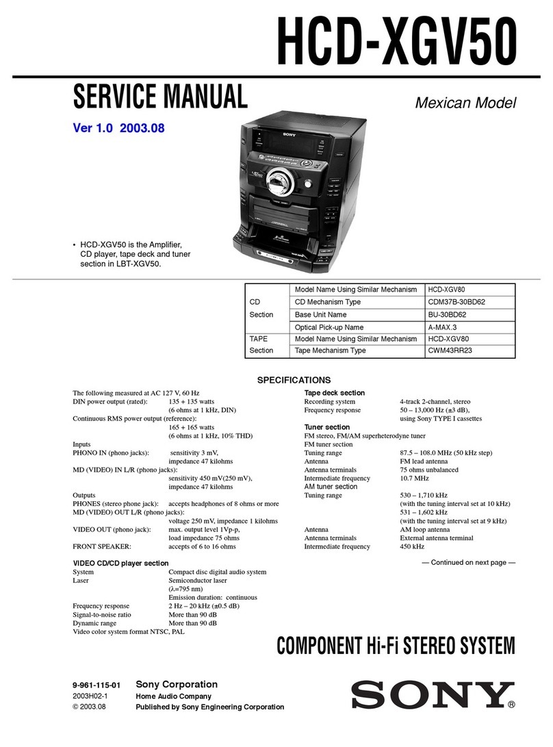 Sony HCD-XGV50 User manual