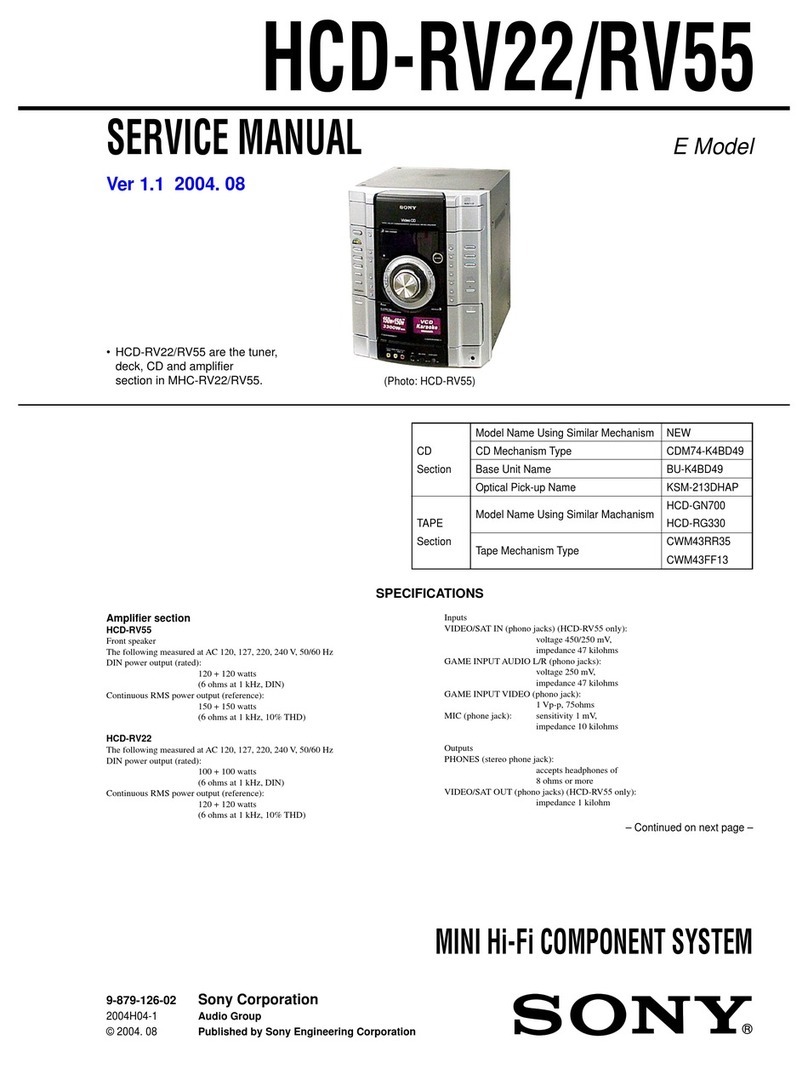 Sony HCD-RV22 User manual