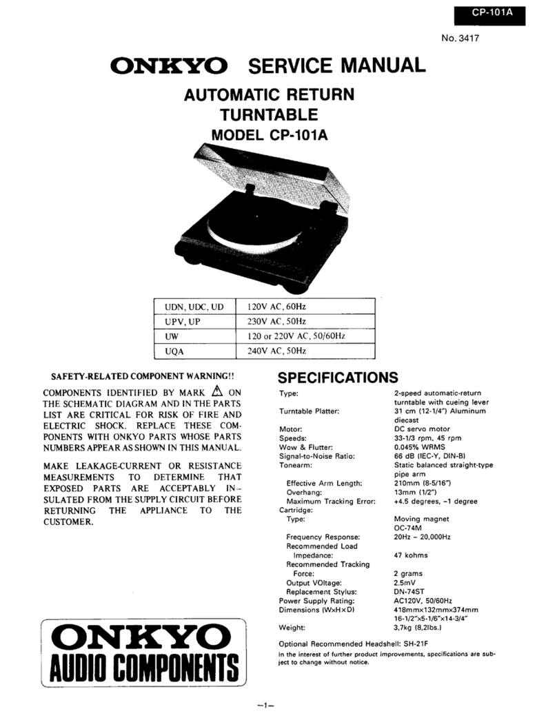 Onkyo CP-101A User manual