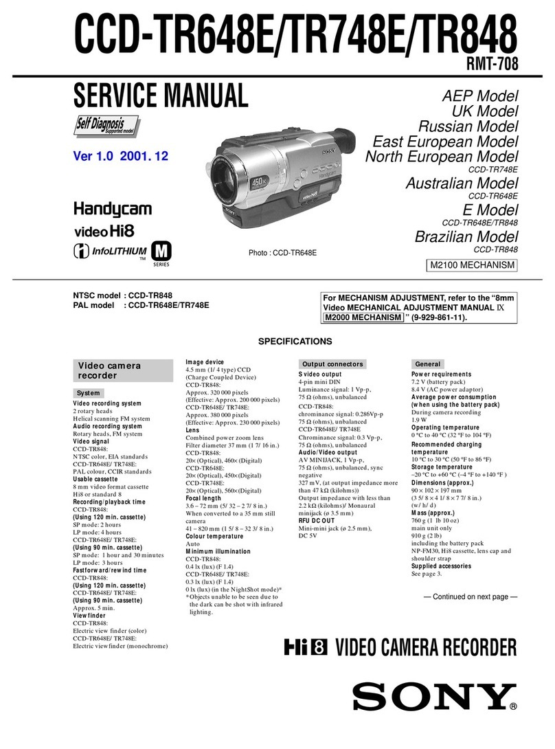 Sony Handycam CCD-TR648E Service manual