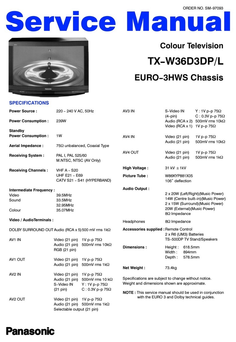 Panasonic TX-W36D3DP User manual Panasonic TX-W36D3DP User manual
