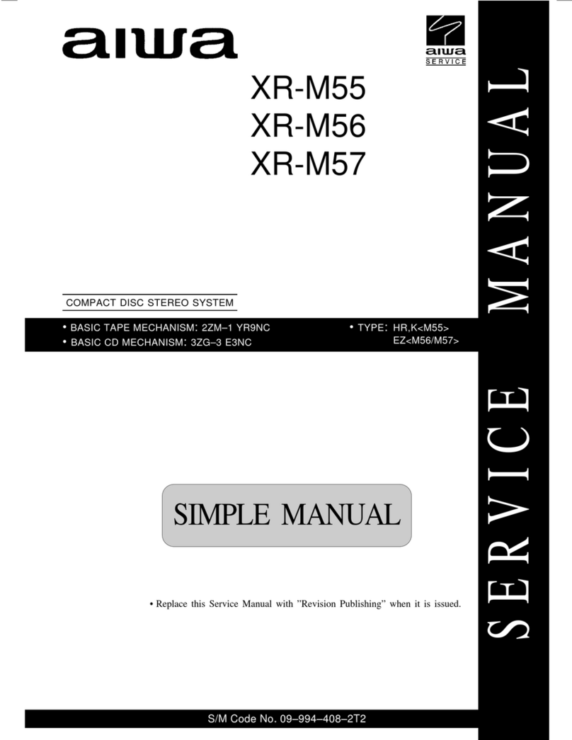 Aiwa XR-M55 Simplified service manual