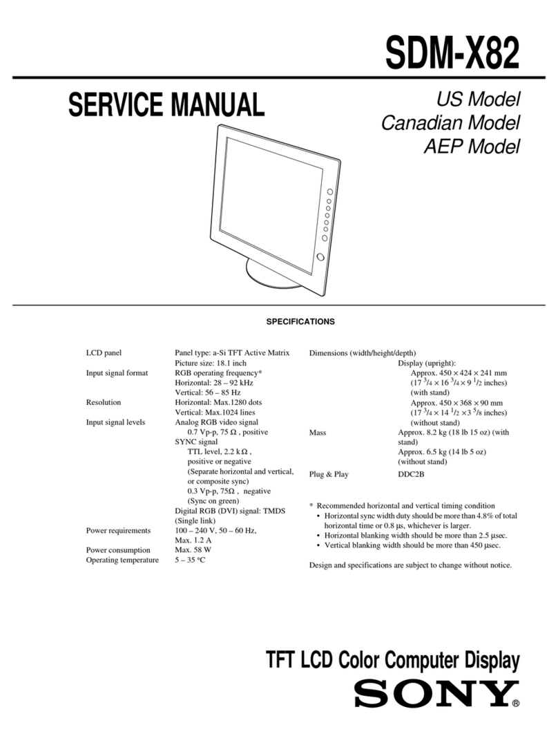 Sony SDM-X82 User manual