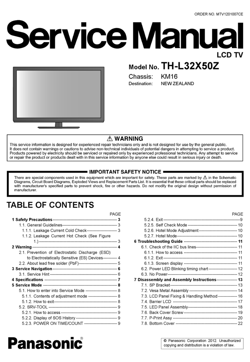 Panasonic Viera TH-L32X50Z User manual Panasonic Viera TH-L32X50Z User manual