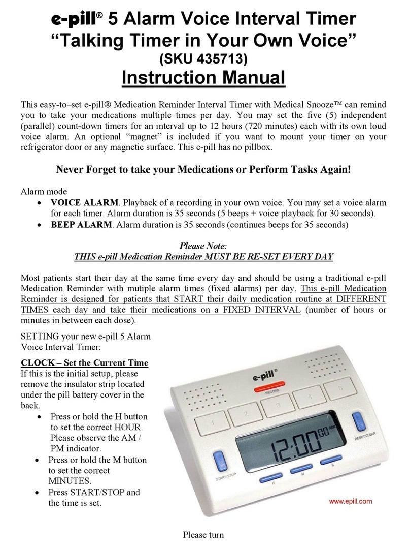 E-Pill SKU 435713 User manual E-Pill SKU 435713 User manual