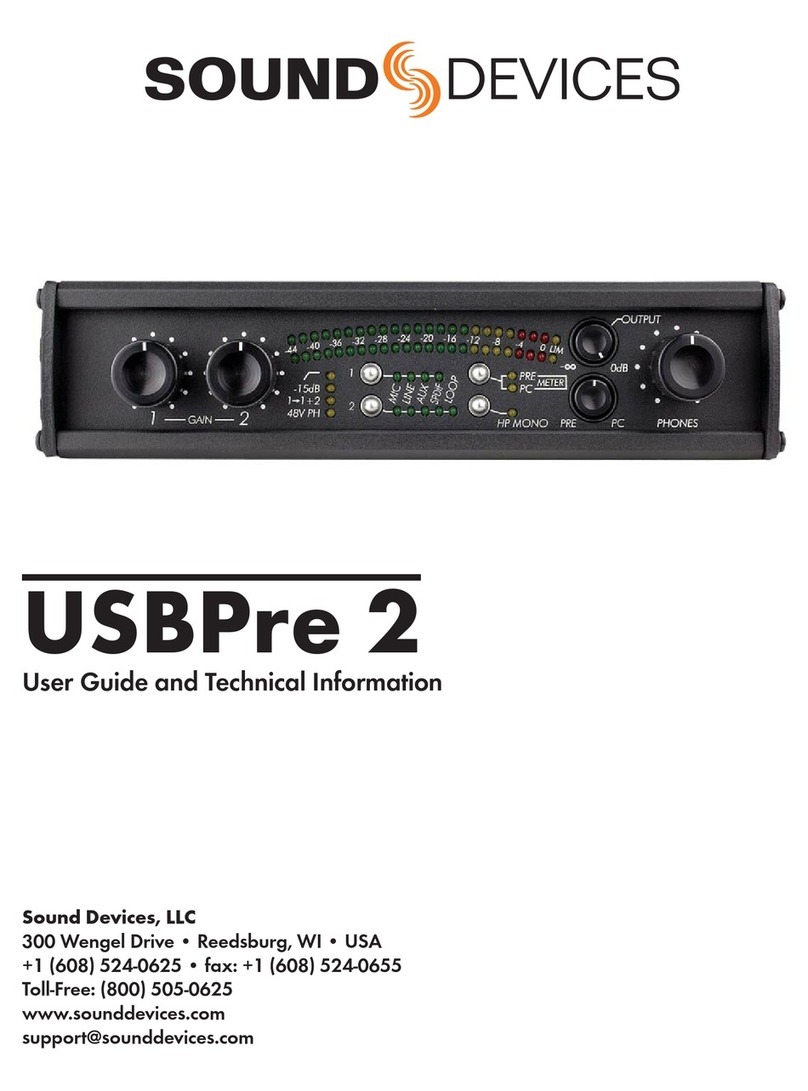 Sound Devices USBPre 2 User guide and technical information