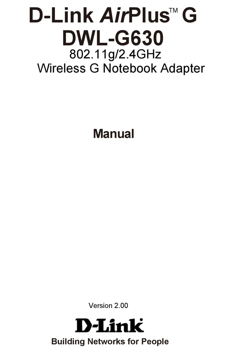 D-Link DWL-G630 - AirPlus G 802.11g Wireless PC... User manual