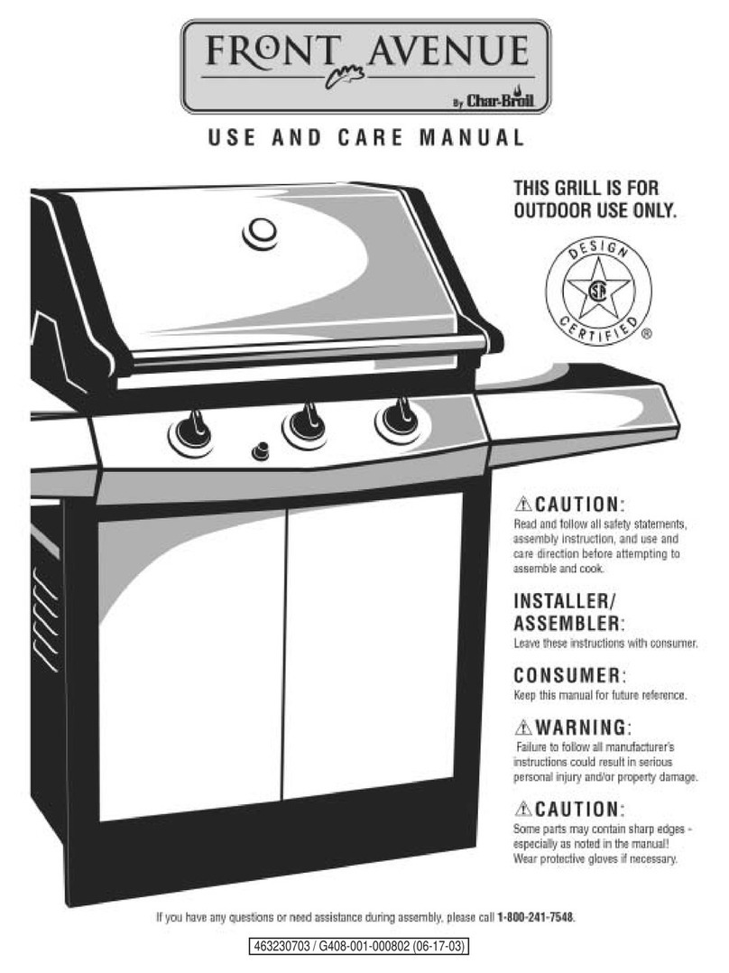 Char-Broil Front Avenue use and care manual Char-Broil Front Avenue use and care manual
