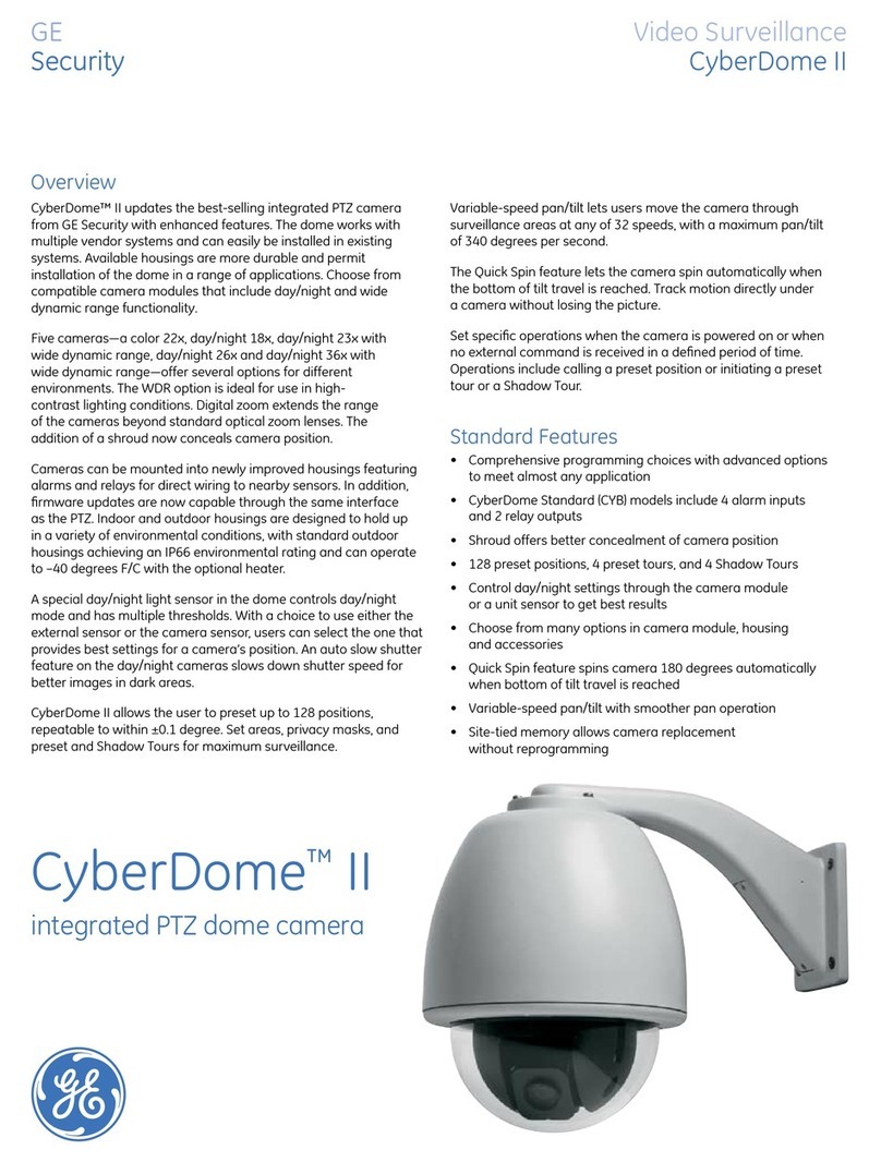 GE Security CyberDome II User manual GE Security CyberDome II User manual