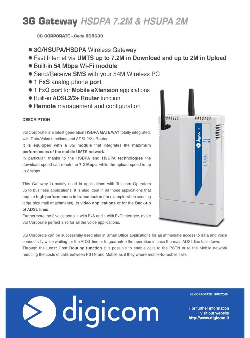 Digicom 3G CORPORATE 8D5633 User manual