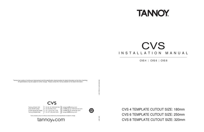 Tannoy CVS 8 User manual