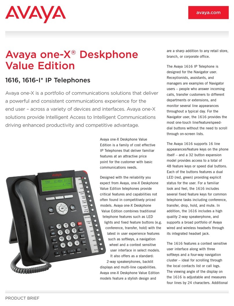 Avaya 1616 User manual