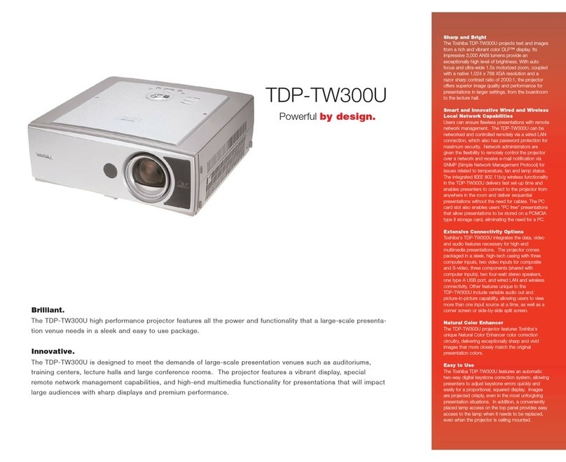 Toshiba TDP-TW300U User manual