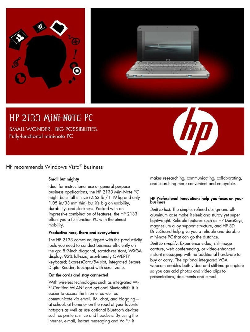 HP 2133 Mini-Note PC Brochure & specs