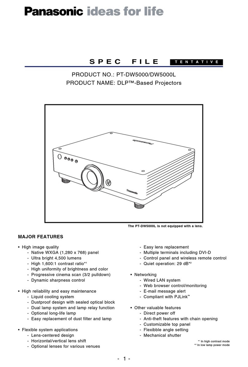 Panasonic PT-DW5000 System manual