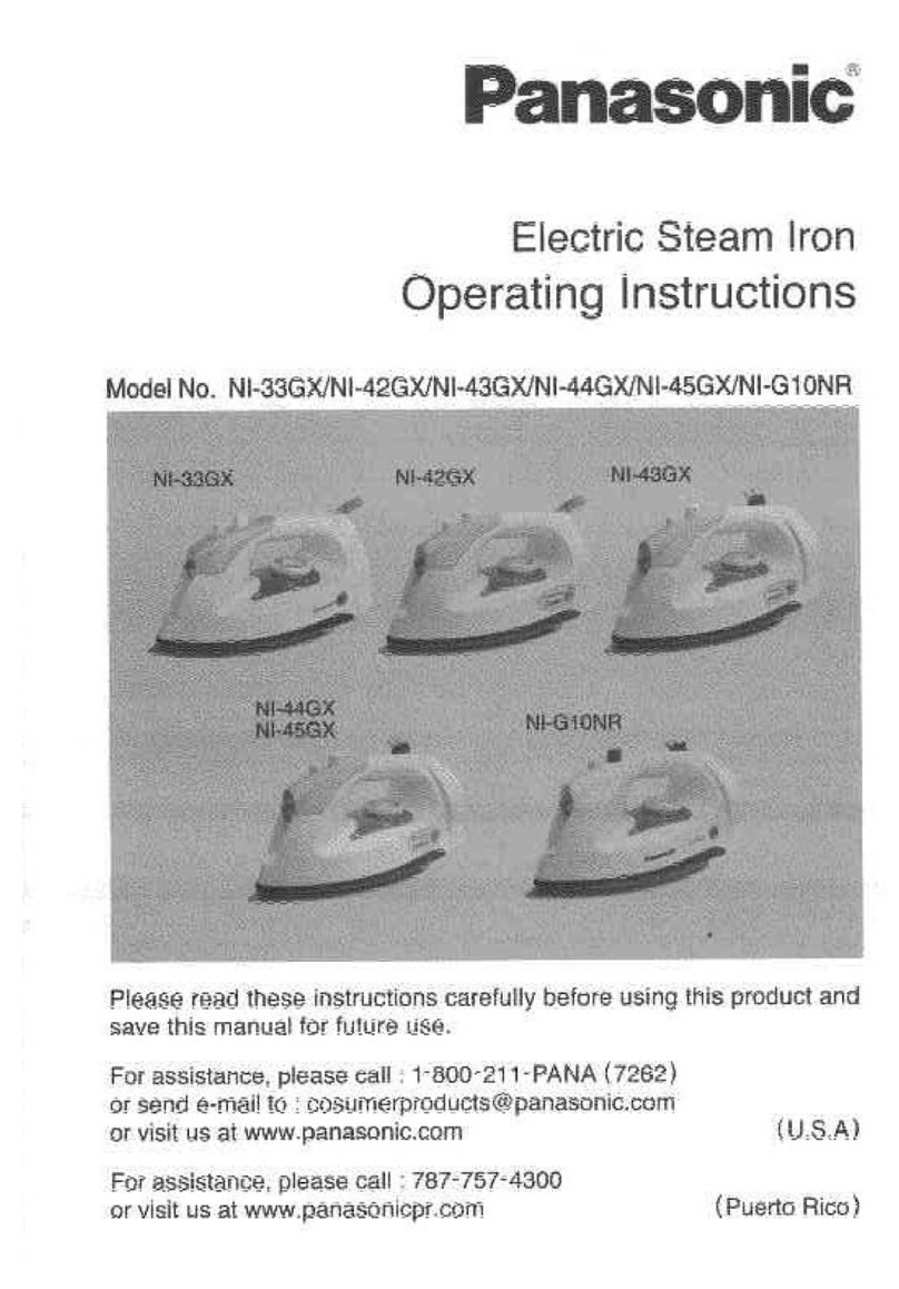 Panasonic NI33GX - ELEC. STEAM IRON-LOW User manual