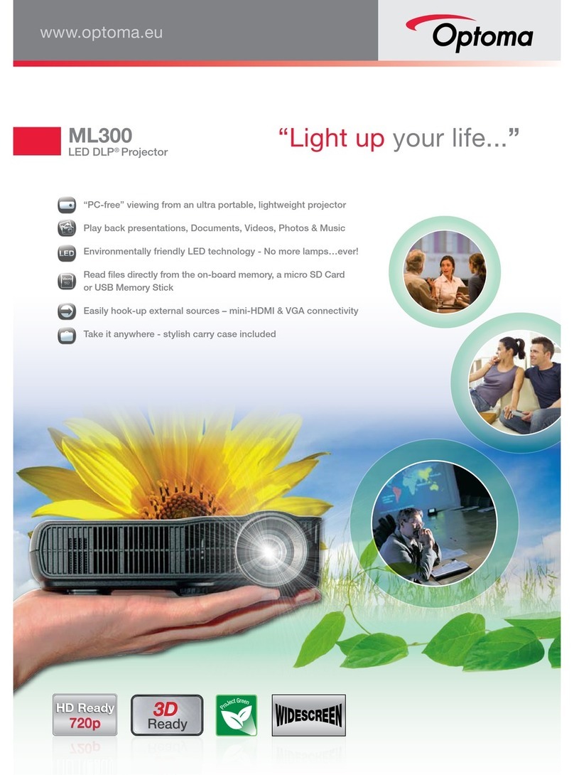 Optoma ML300 User manual