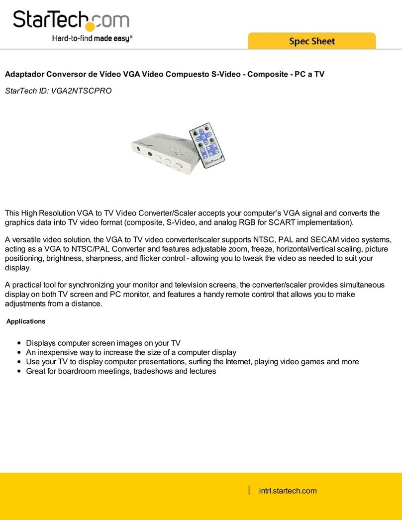 StarTech.com VGA2NTSCPRO Spec sheet