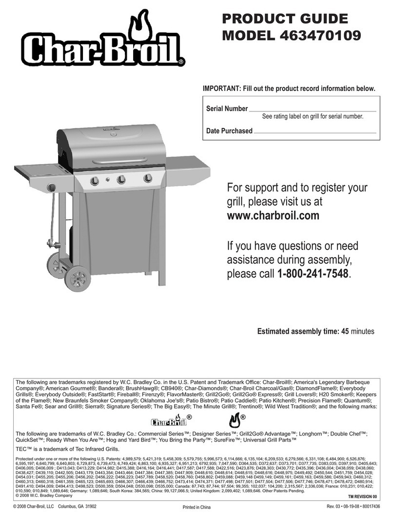 Char-Broil 463470109 User manual