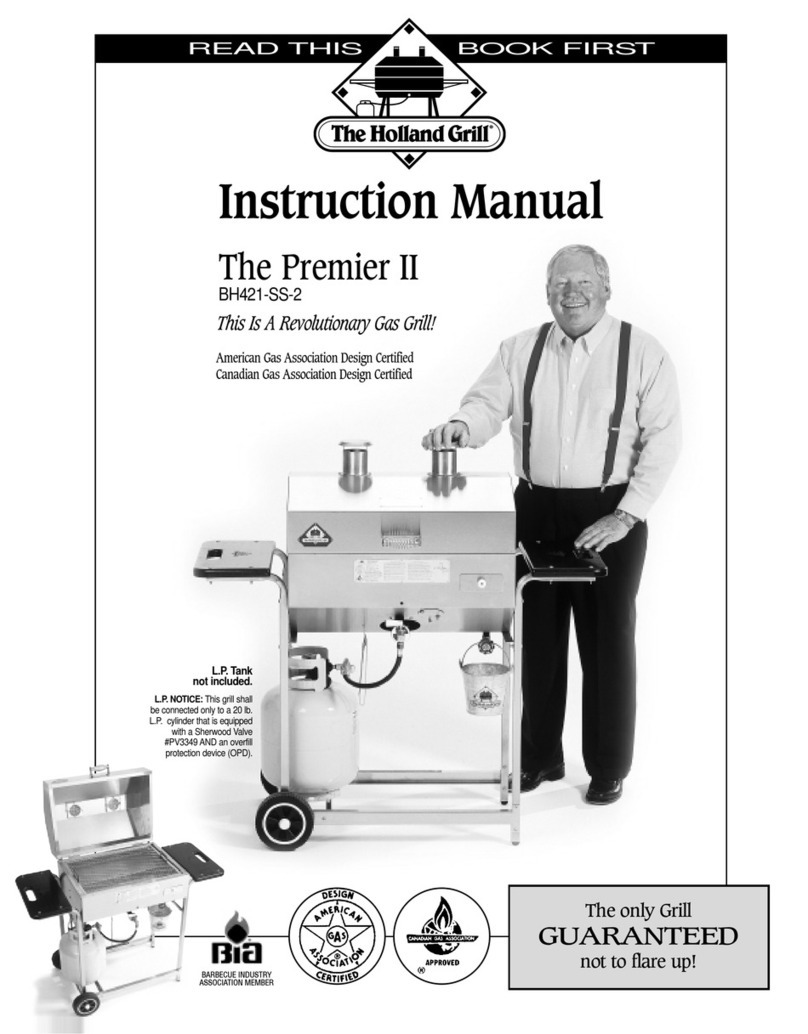 Holland Grill BH421-SS-2 instruction manual Holland Grill BH421-SS-2 instruction manual