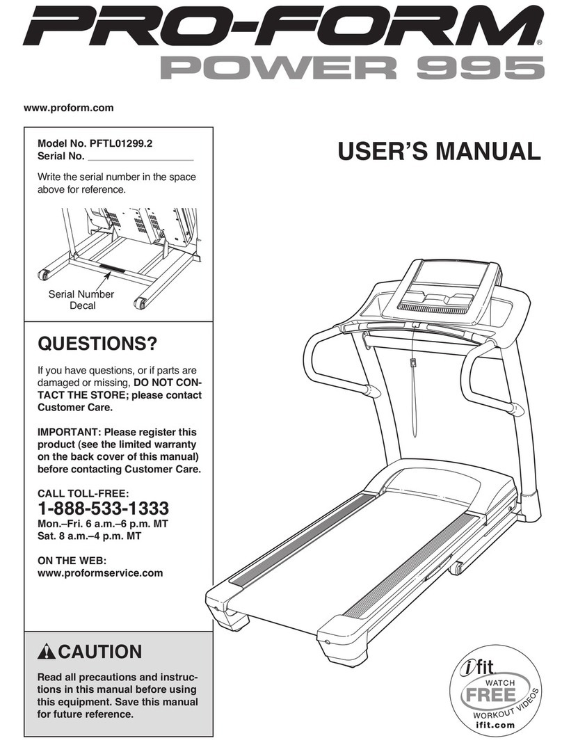 Pro-Form PFTL01299.2 User manual Pro-Form PFTL01299.2 User manual