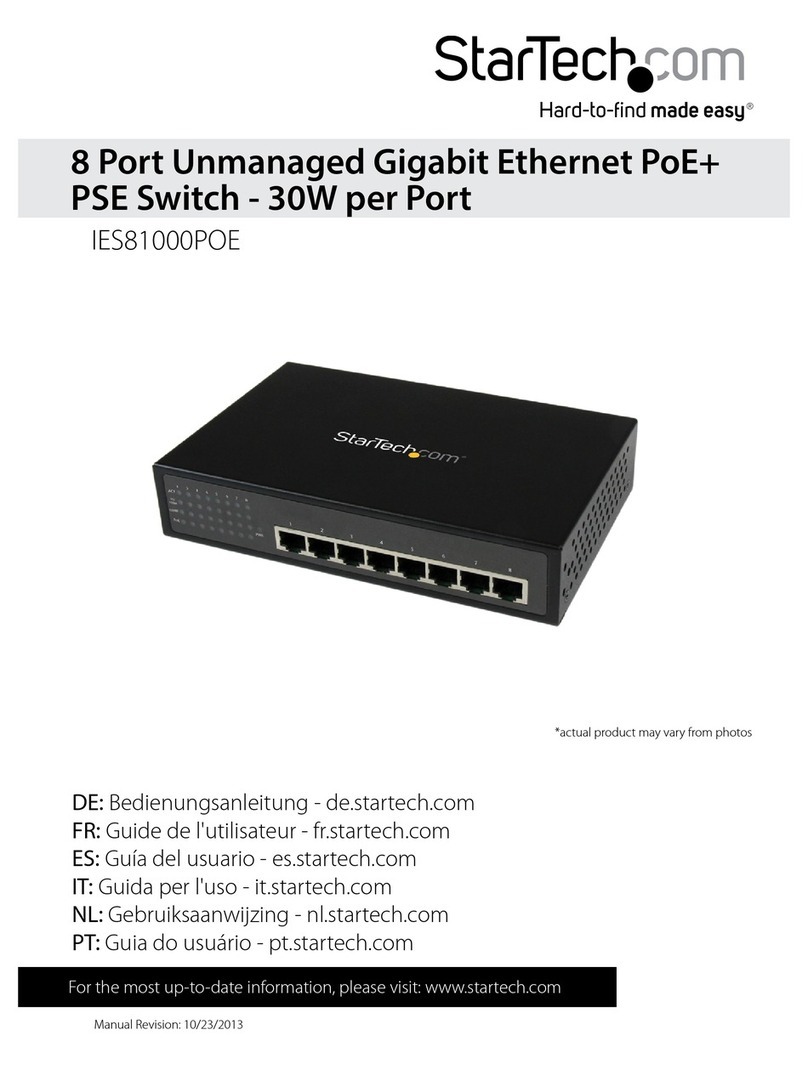 StarTech.com IES81000POE User manual StarTech.com IES81000POE User manual
