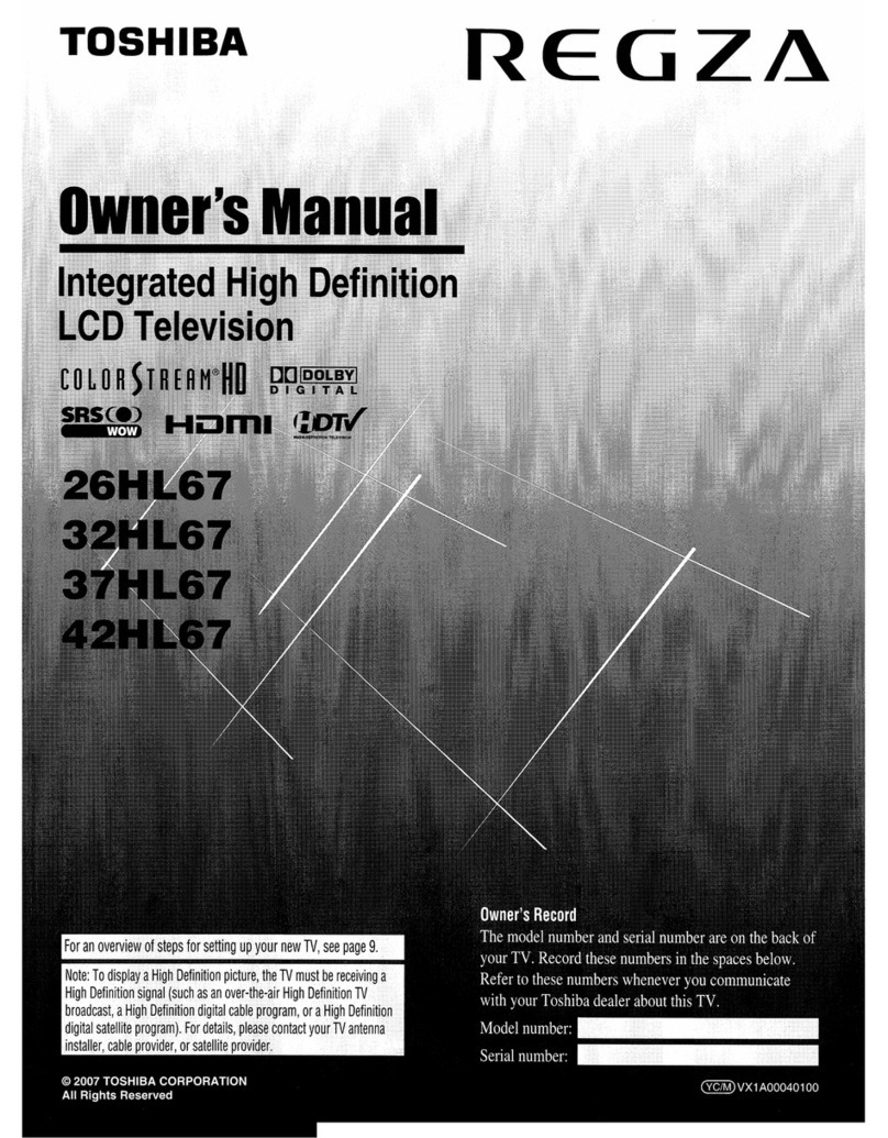 Toshiba REGZA 26HL67 User manual