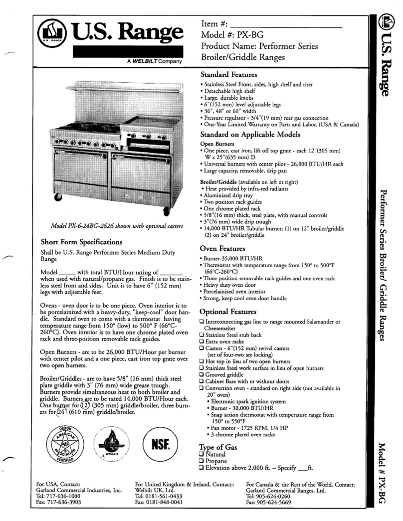 U.S. Range Performer PX-4-12BG-26 User manual