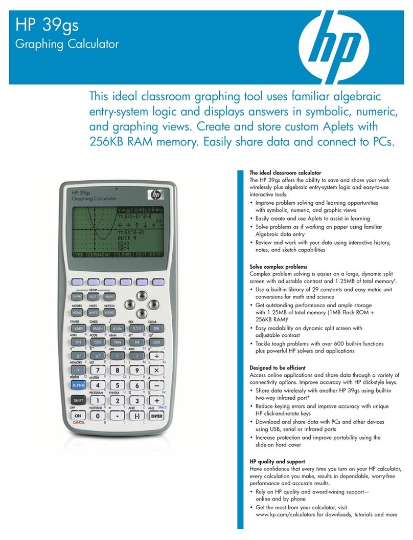 HP 39gs User manual