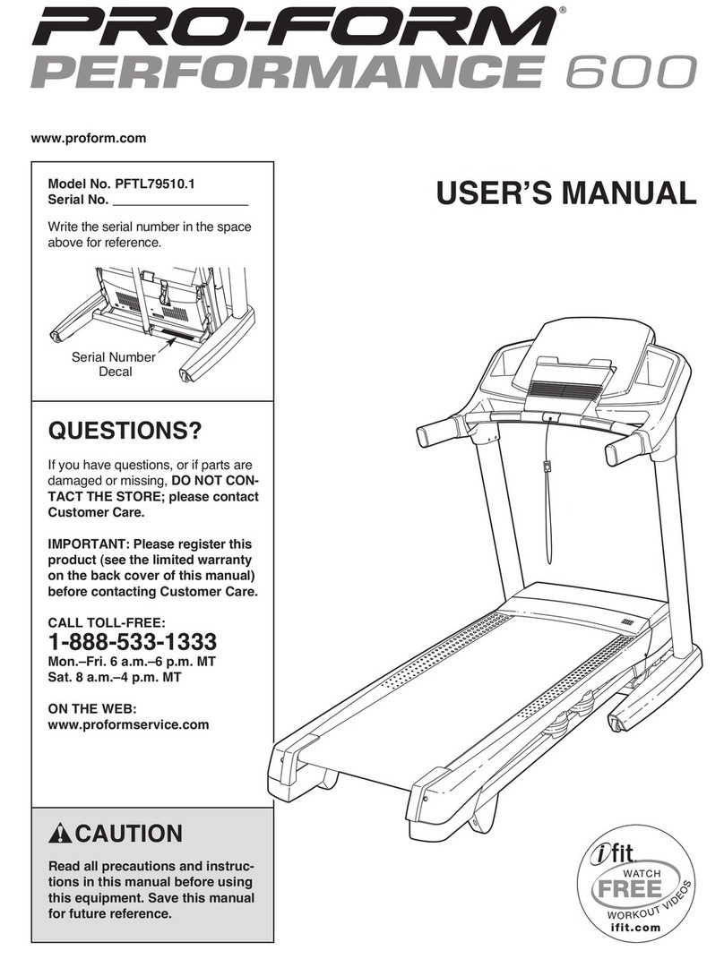 Pro-Form PFTL79510.1 user manual
