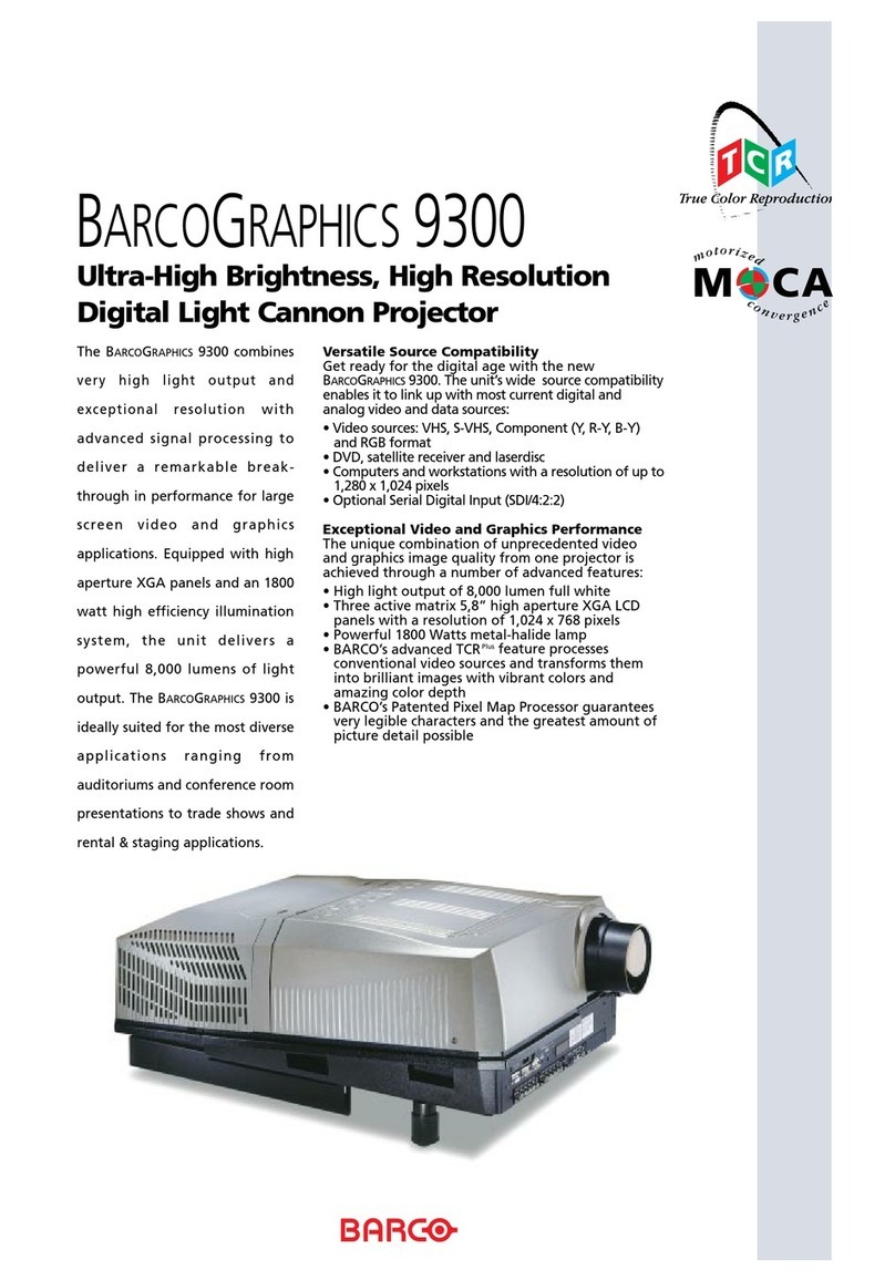 Barco GRAPHICS 9300 User manual