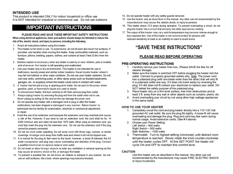 SeasonsComfort EOF201 user manual