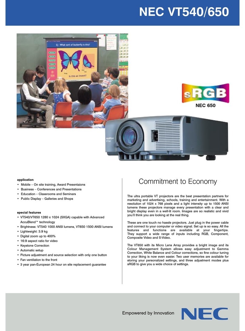 NEC MultiSync VT540 User manual