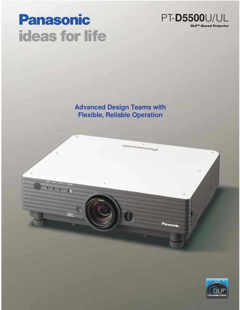 Panasonic PTD5500U - DLP PROJECTOR User manual