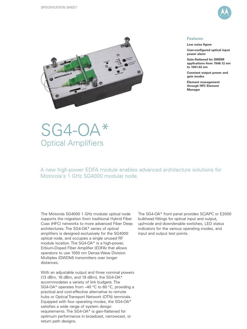 Motorola SG4-OA User manual