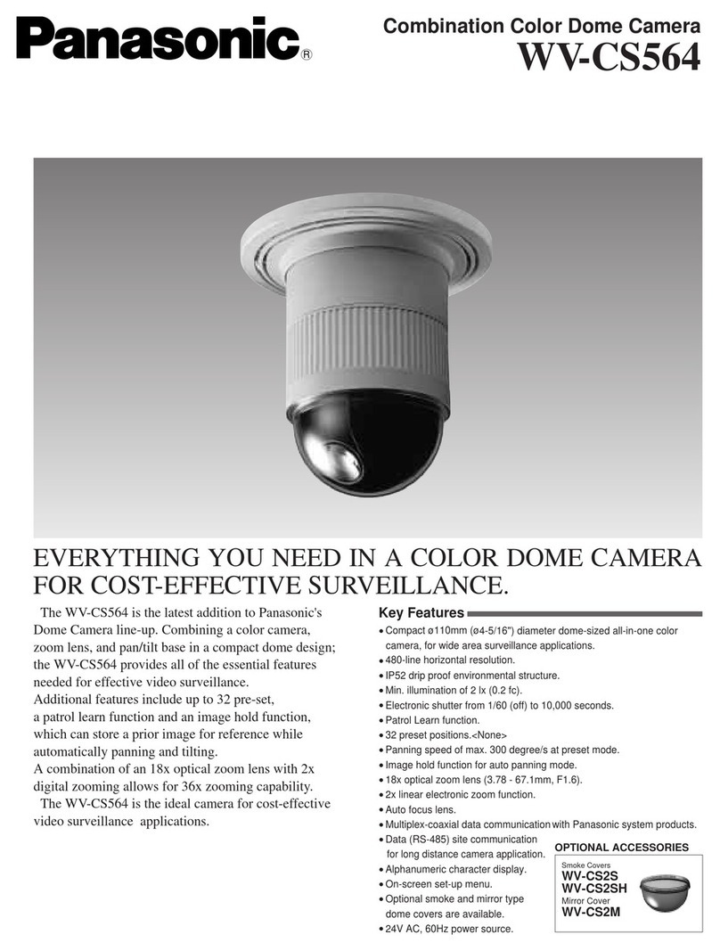 Panasonic WVCS564 - COLOR CCTV CAMERA User manual