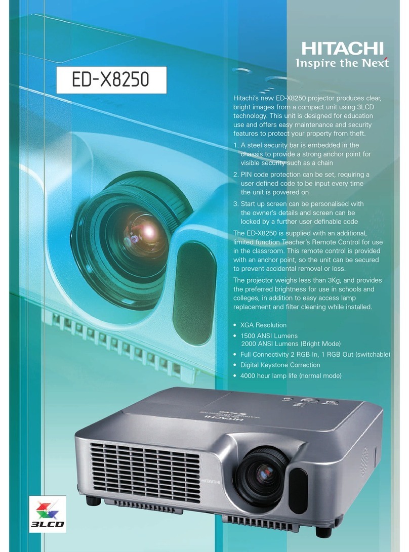 Hitachi ED-X8250 series User manual