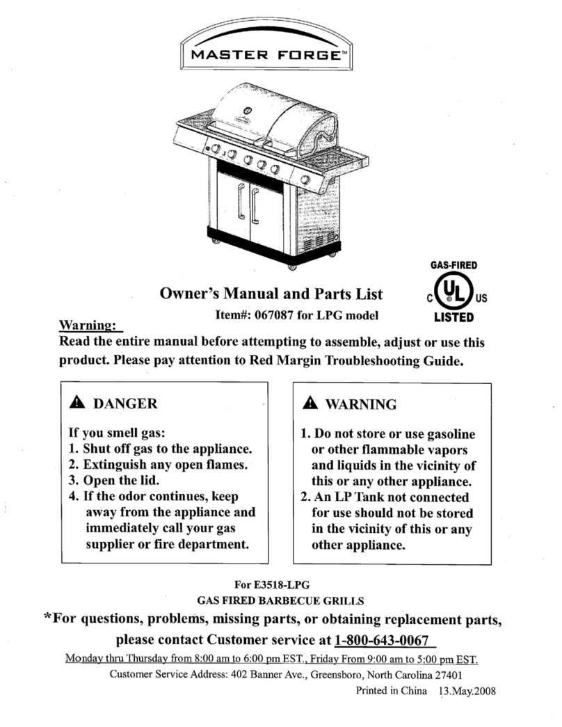 Master Forge LPG User manual